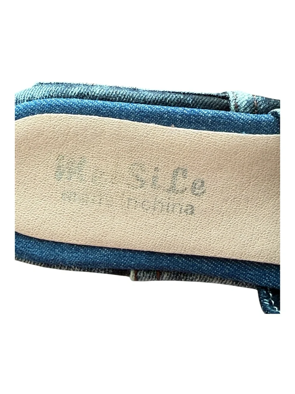 Meisile denim slide sandals w/ jeansinspired upper design with 